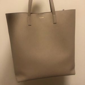 (New) Saint Laurent Bold shopping tote nude